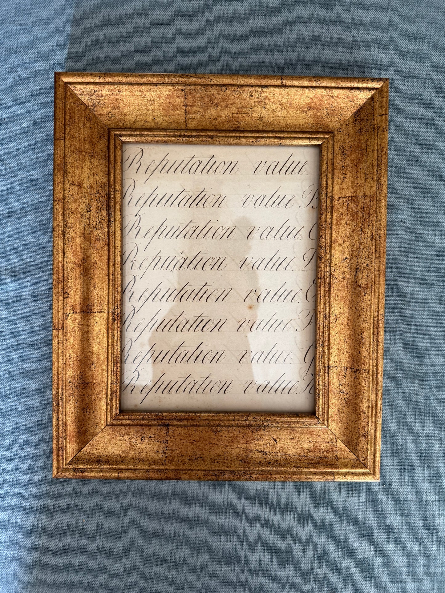 "Quarrel with None" Framed c19th Calligraphy
