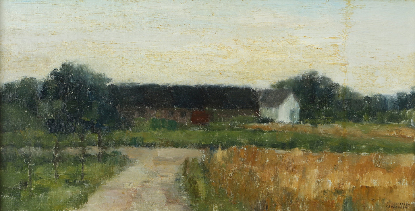 Meadow with White Farmhouse